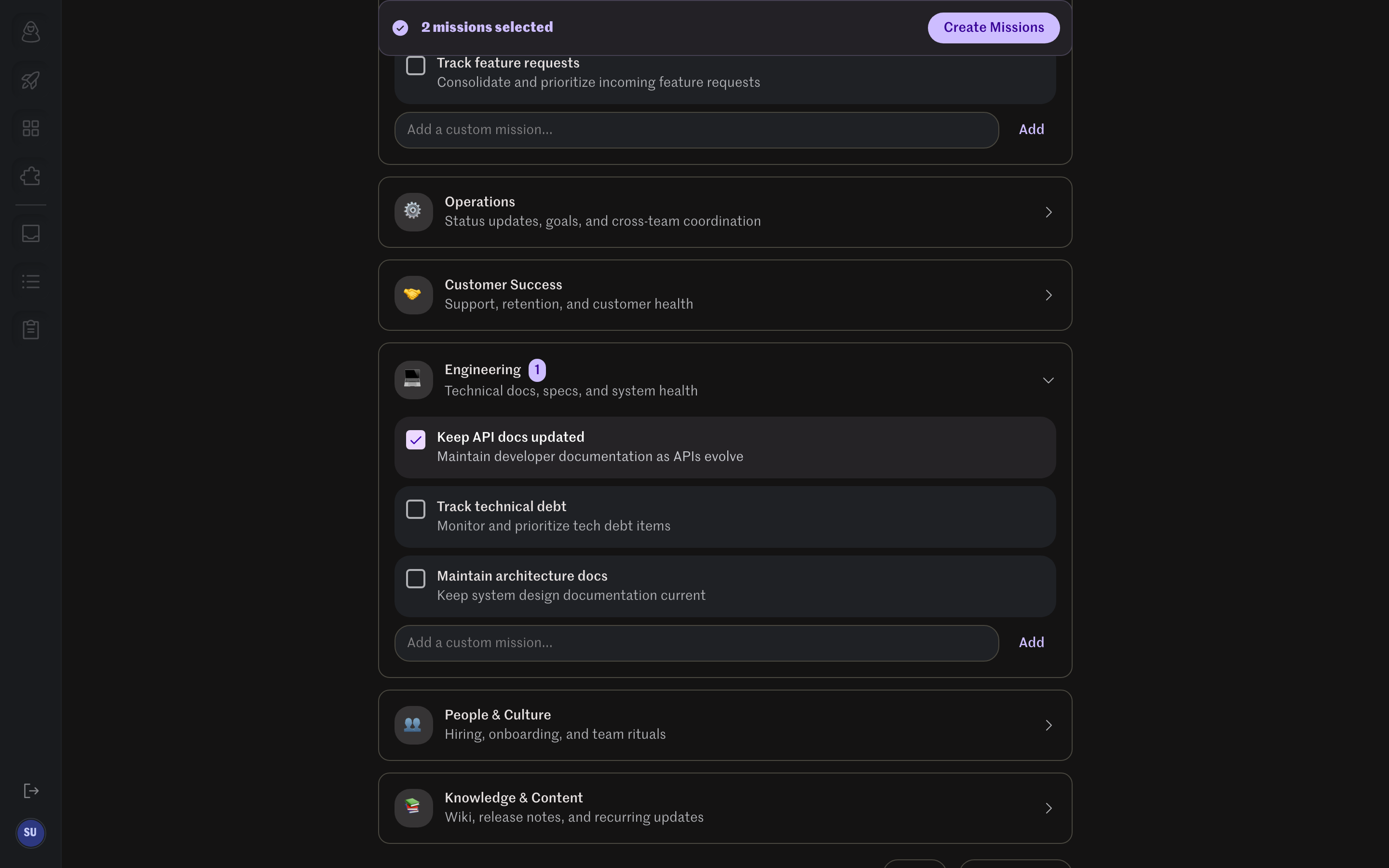 Ayven mission templates